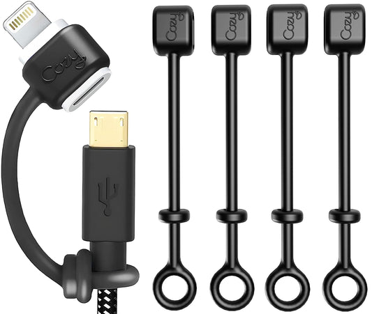 [5-Pack] Charging Cable Keeper/Adapter Tether/Holder, Compatible with Apple Pencil USB-C Adapter, Micro USB Adapter | Perfect for Keychain, Car…