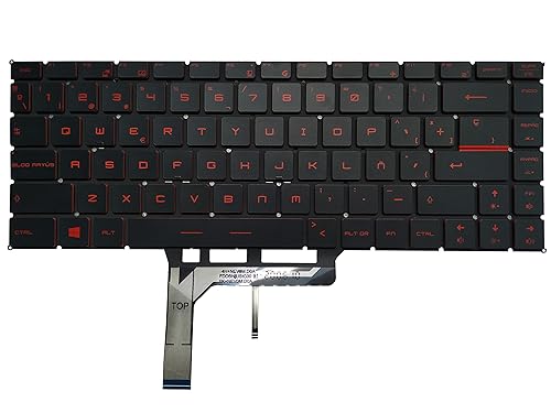 Spanish Keyboard Compatible for MSI GF63 8RC 8RD MS-16R1 MS-16R4 GF65 Thin 9SD 9SE 10SD 10SE MS-16W1 Backlight