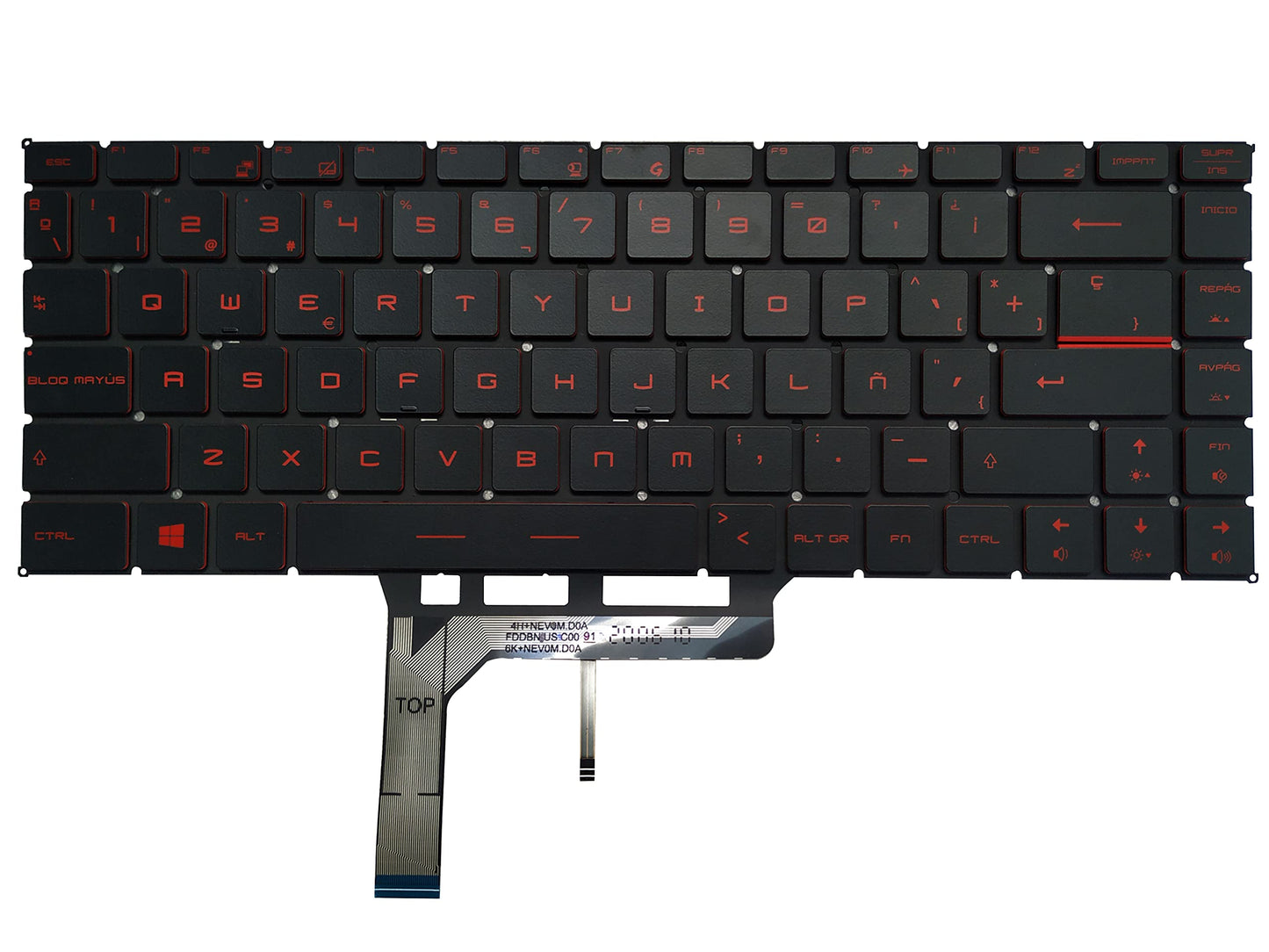 Spanish Keyboard Compatible for MSI GF63 8RC 8RD MS-16R1 MS-16R4 GF65 Thin 9SD 9SE 10SD 10SE MS-16W1 Backlight