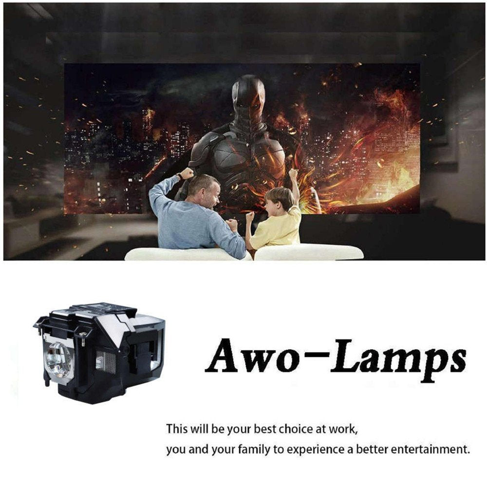 AWO V13H010L96 / V13H010L97 Replacement Lamp Bulb with Housing for EPSON ELPLP96 / ELPLP97 PowerLite X39,1266,1286,Home Cinema