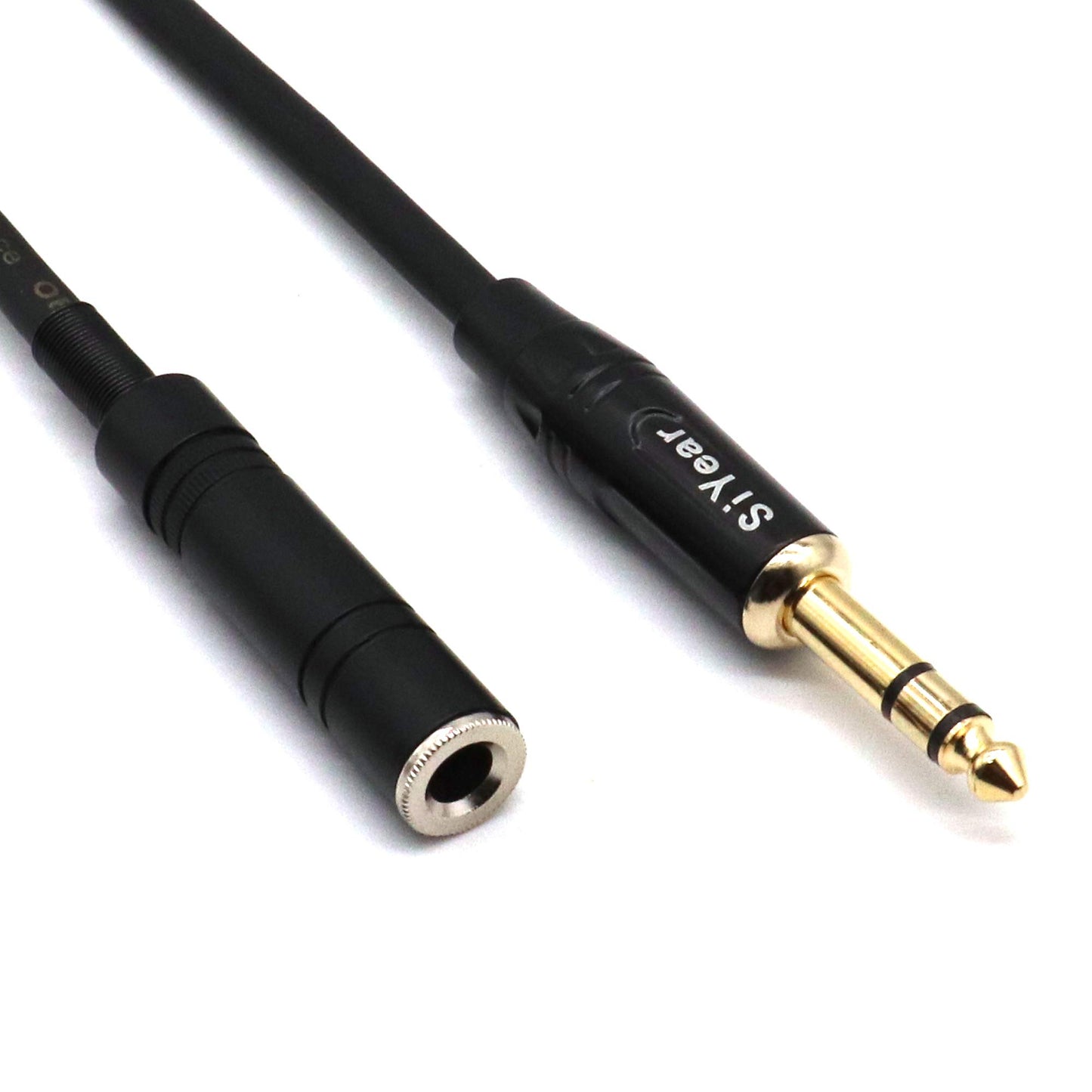 SiYear 1/4 inch Headphone Extension Cable，Gold-Plated 6.35mm Quarter inch TRS Male to 1/4" Female Stereo Jack Guitar Extension Cord（10Feet
