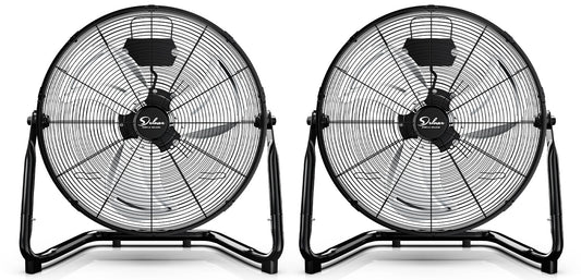 Simple Deluxe 20 Inch 3-Speed High Velocity Heavy Duty Metal Industrial Floor Fans Quiet for Home, Commercial, Residential, and Greenhouse Use