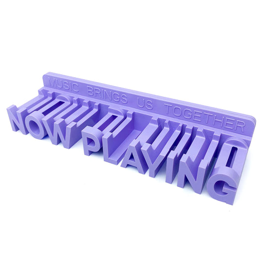 WPESI Now Playing Vinyl Record Stand Wall Mount?Record Display Stand for Vinyl Records and LP Record Floating Shelves Record Storage Holder (Purple)