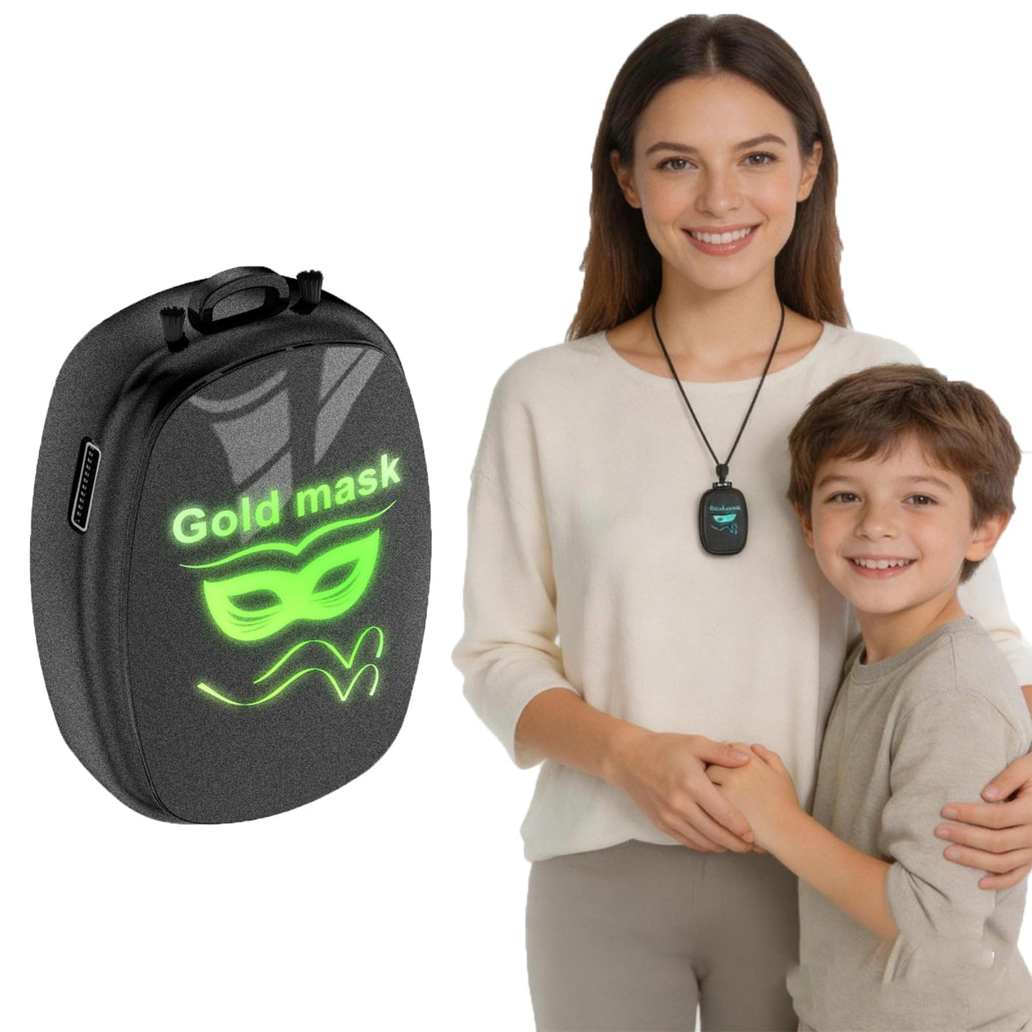 HAIEGACR Model Y Wearable Air Necklace, Personal Air Necklace Around The Neck, Travel Size Air Necklace, Personal Air Purifier,with 2800M Ions/cm³
