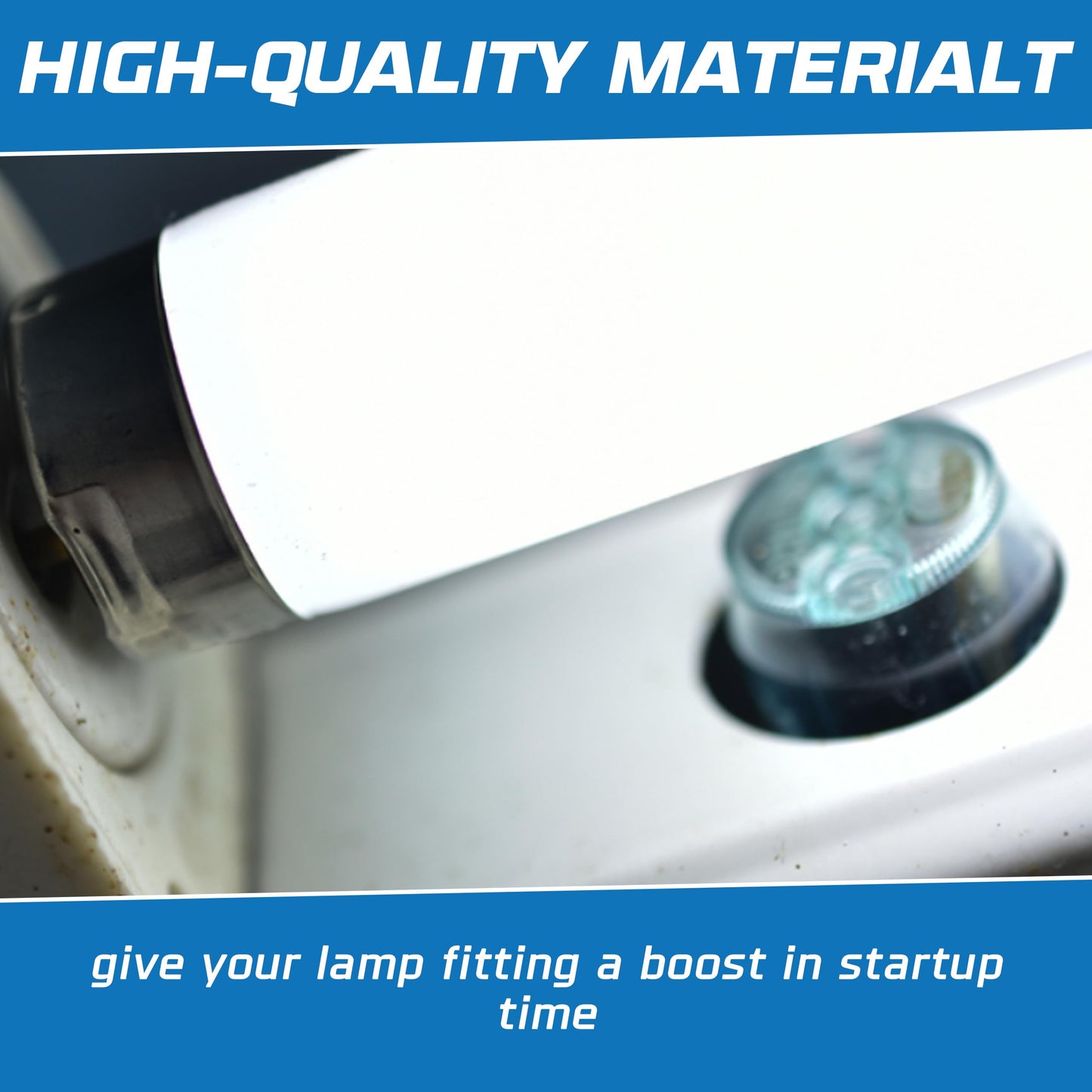 OHLECTRIC 6 Pack - Fluorescent Lamp Starter - Offers Flicker Free Start - Durable White Starter for Bulbs - FS-4 Rohs Compliance - Lamp Parts