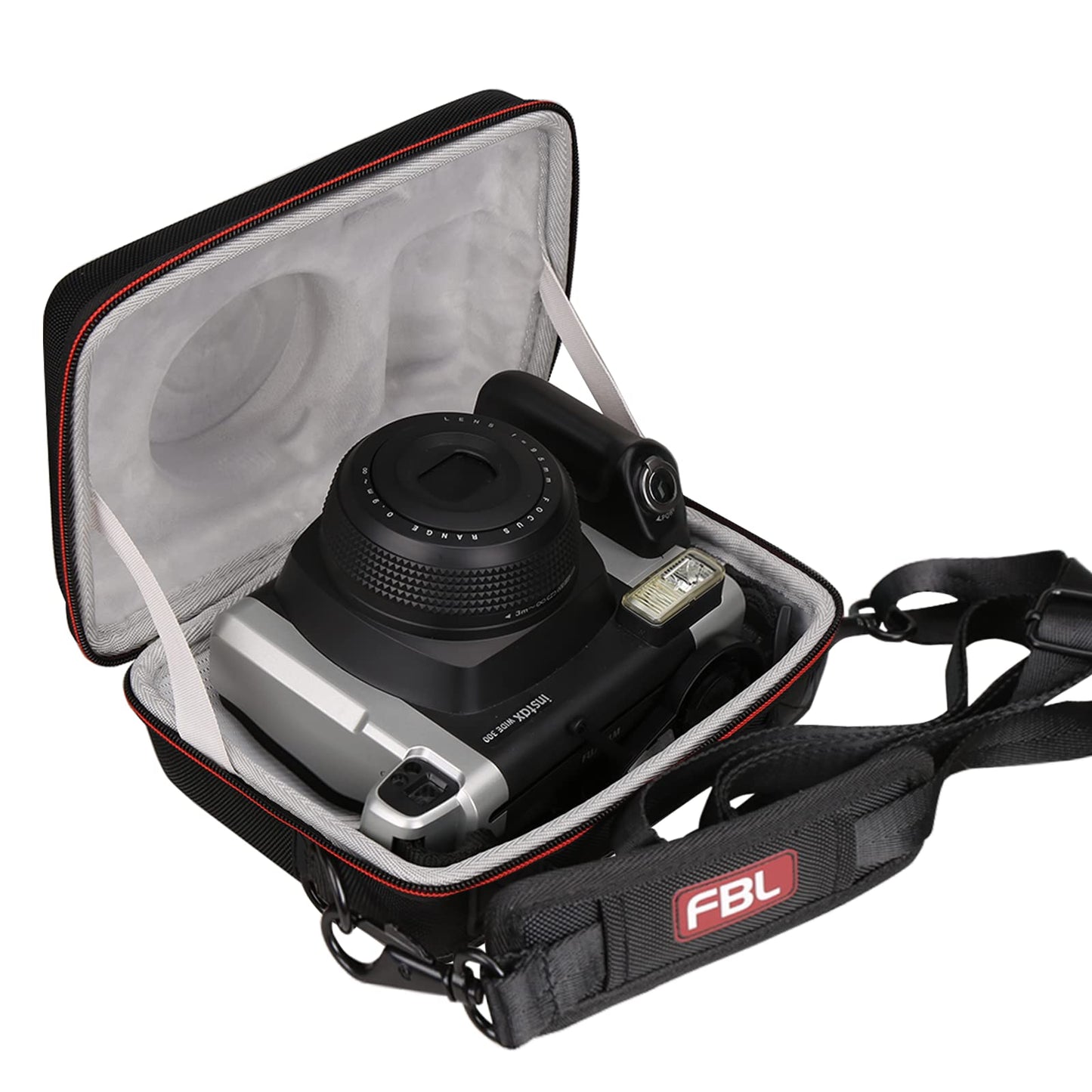 FBLFOBELI Hard Carrying Case For Fujifilm Instax Wide 300 Instant Film Camera, Portable Travel Shockproof Camera Storage Bag With Shoulder Strap (Case