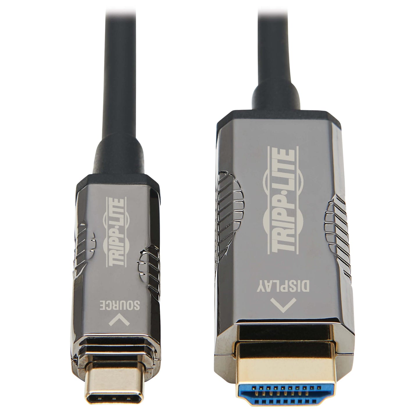 Tripp Lite USB-C to HDMI Fiber Active Optical Cable, 4K Video @ 60HZ (4:2:2), UHD, HDR, CL3 Rated, Black, 2.2 HDCP, 49 Feet / 15 Meters, 3-Year