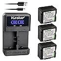Kastar 3-Pack VW-VBG070 Battery and LED2 USB Charger Compatible with Panasonic AG-HMC45A AG-HMC70 AG-HMC70U AG-HMC73MC AG-HMC80 AG-HMC83MC AG-HMC150