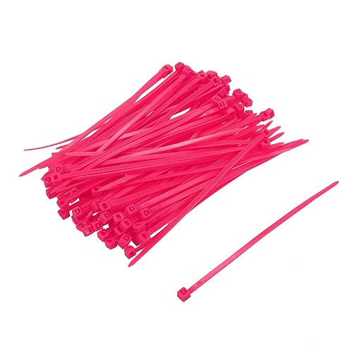 Dahszhi Nylon Zip Ties Multi-Purpose Self-Locking Cable Management Cord Wraps Pink -100pcs