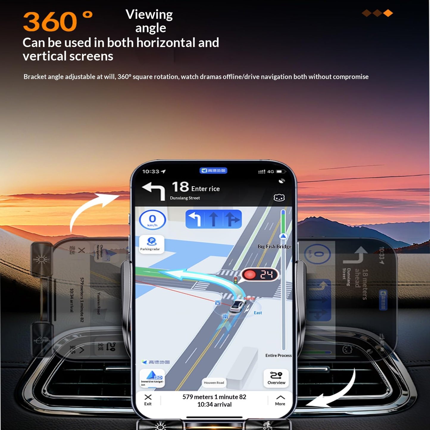 Wireless Car Charger,Phone Mount for Car Wireless Charger,15W Fast Charging Car Phone Holder Mount,Car Wireless Charger Universal Compatibility