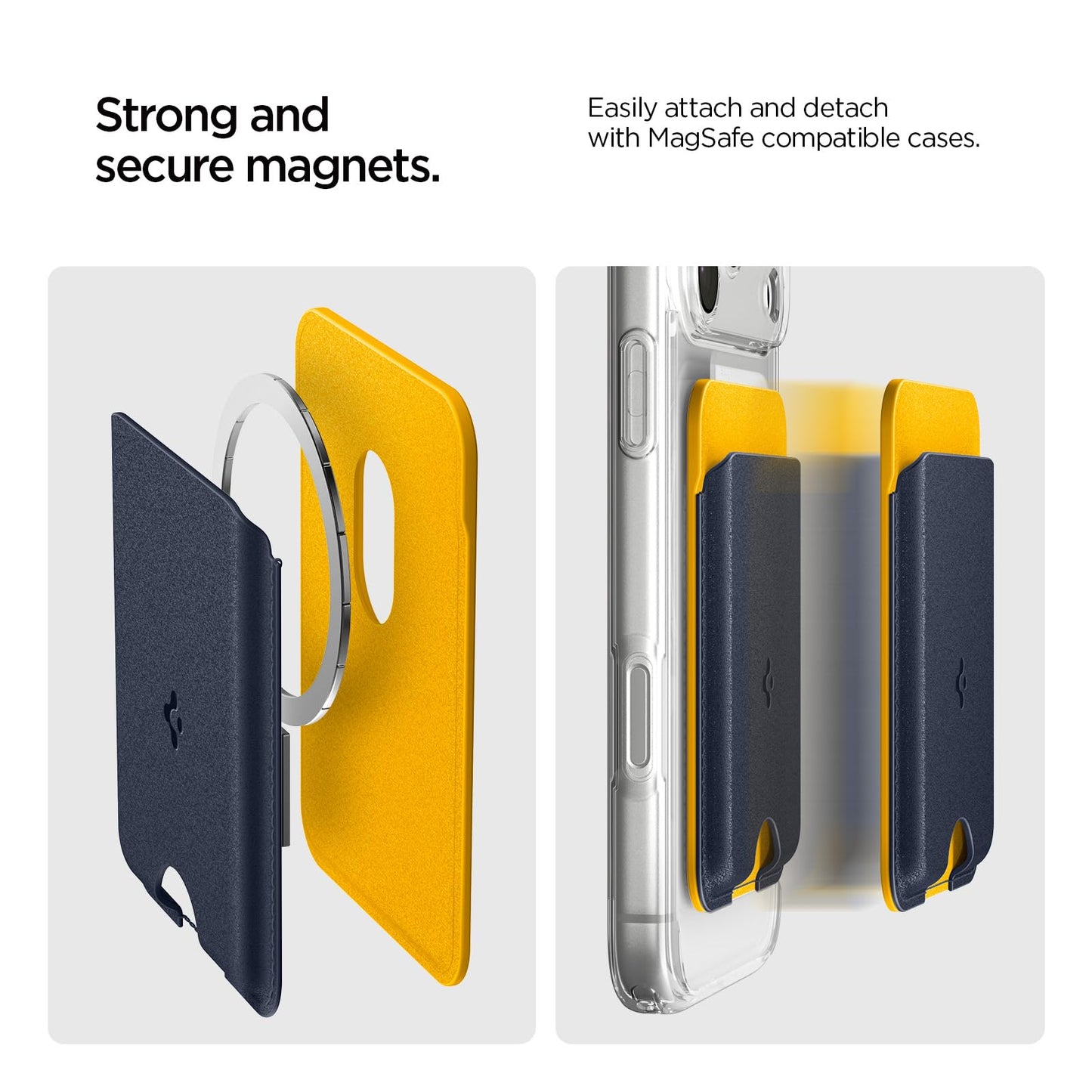 Caseology Spigen for MagSafe Wallet, Holds 2 Cards, MagFit Compatible with iPhone 17/16/15/14/13/12 Models, Pixel 10 Series, MagSafe-Cases, Pixelsnap