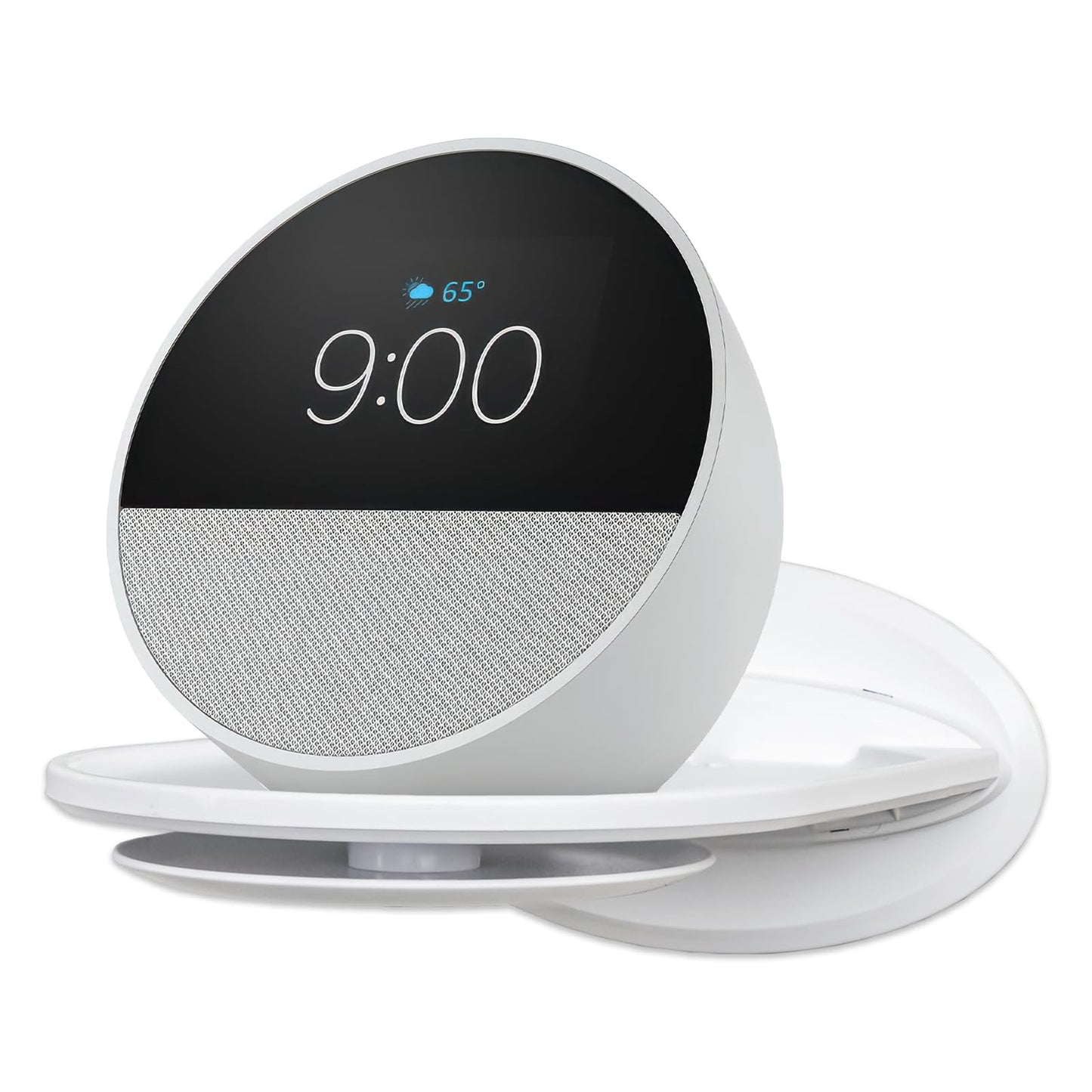 PUUUCI Wall Mount Shelf, Compatible with Echo Spot, Echo Pop, Echo Dot, HomePod Mini, Google Home, with Cord Storage, Easy Installation, Fits Devices