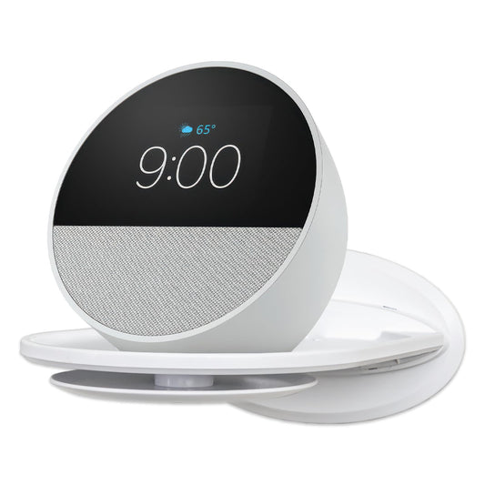 PUUUCI Wall Mount Shelf, Compatible with Echo Spot, Echo Pop, Echo Dot, HomePod Mini, Google Home, with Cord Storage, Easy Installation, Fits Devices