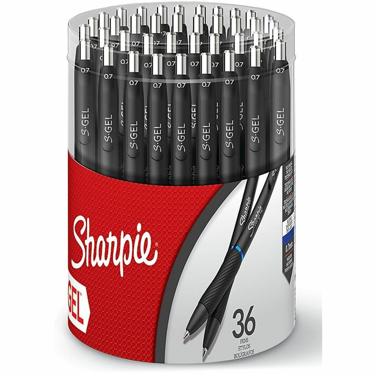 Sharpie S-Gel Pens, Medium Point (0.7mm), Blue Gel Ink, 36 Count - Writing, Note-Taking, Office Supplies, No Smear, No Bleed