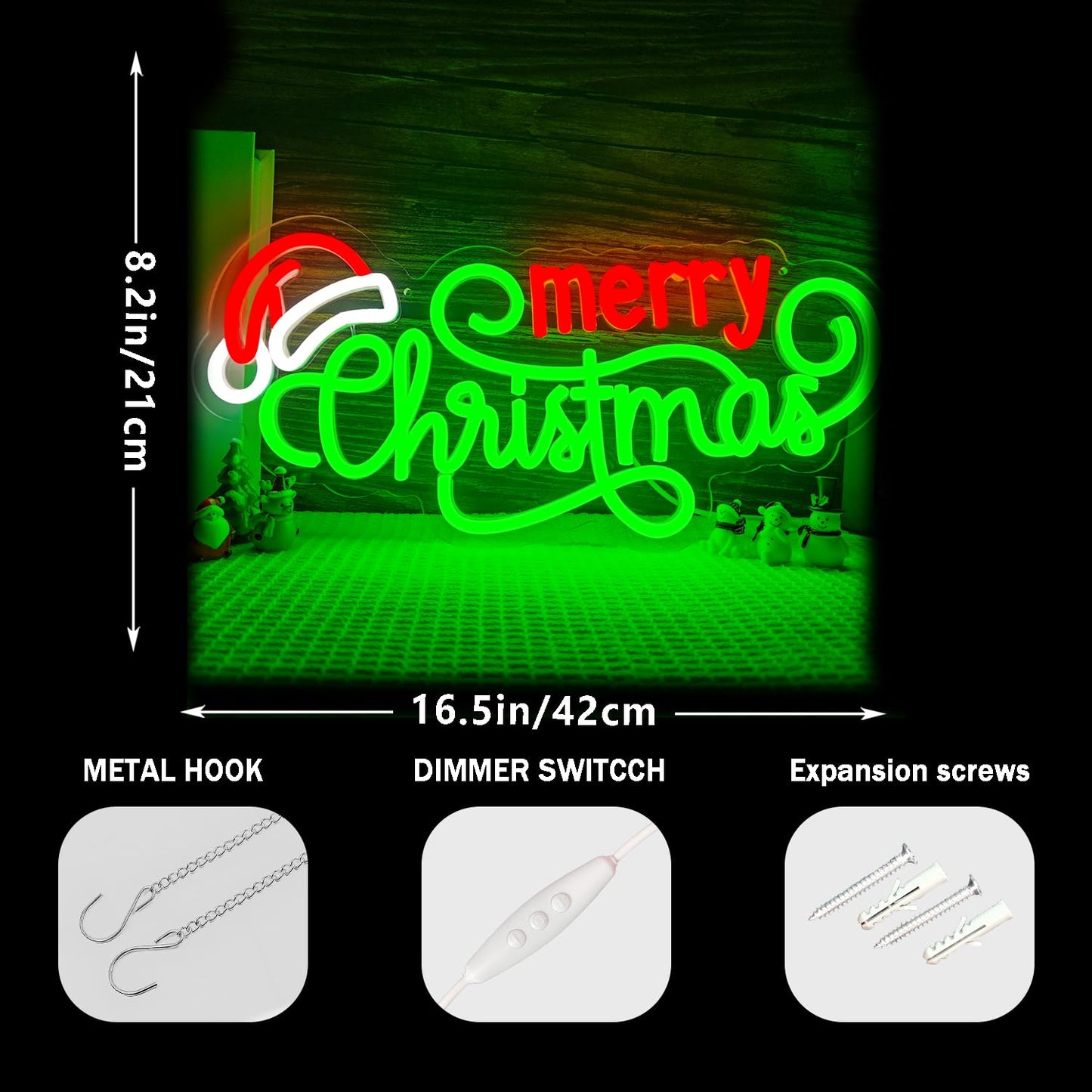 Merry Christmas Neon Sign Neon Christmas Sign for wall decor perfect for parties bars home Xmas decorations and as a gift for family an d children