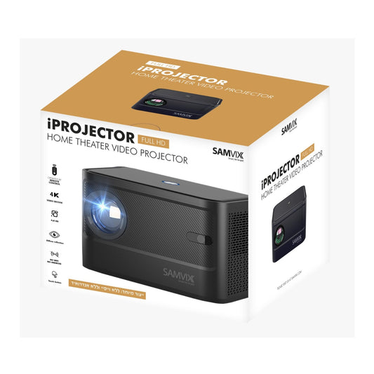 SAMVIX iProjector Full HD Home Video Projector - HDMI and USB Only (Black)