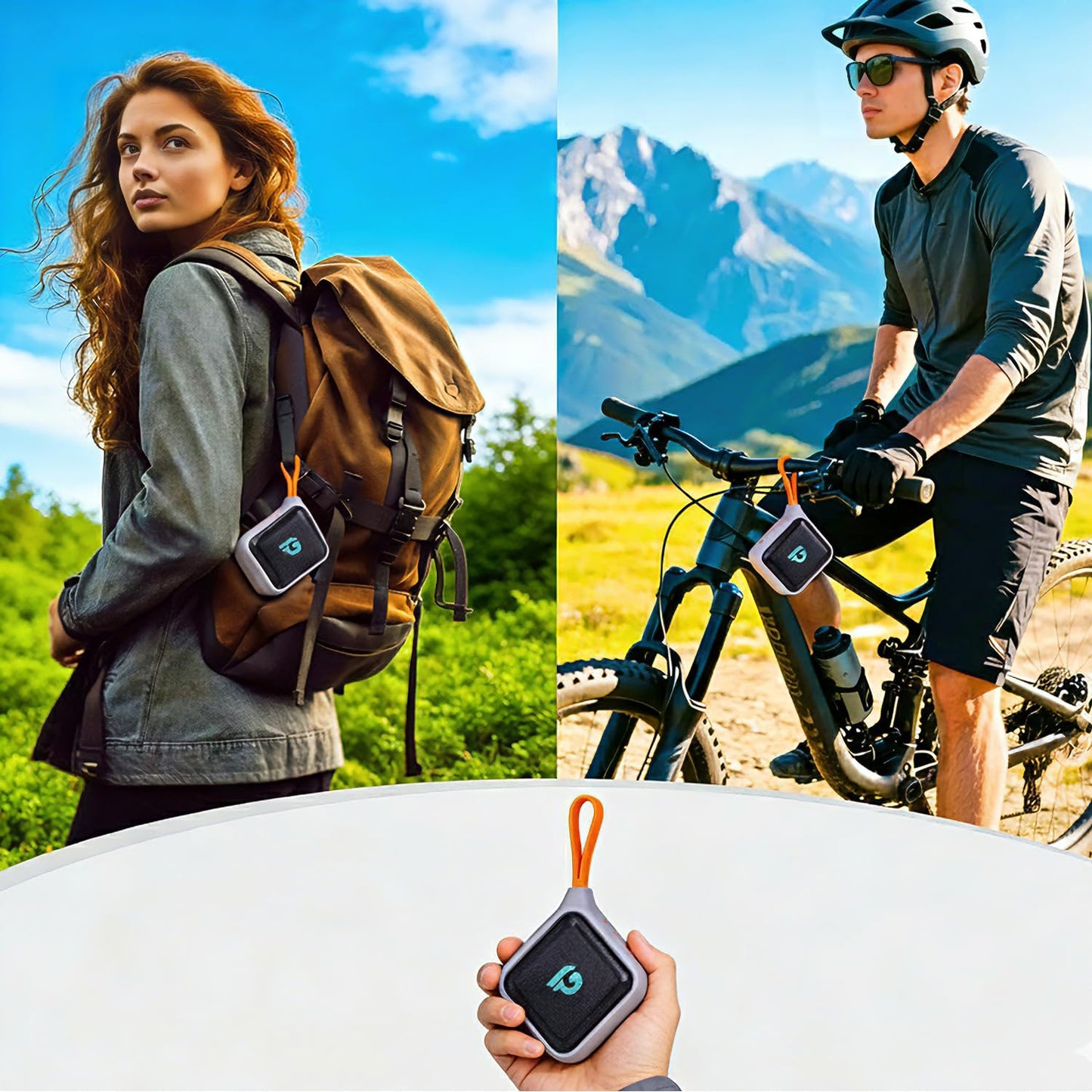 GUGOBOX 100dB Loud Deep Bass Shower Speaker, IP67 Waterproof Portable Bluetooth Speaker with Strap, 20H Playtime for Hiking Camping Travel Beach