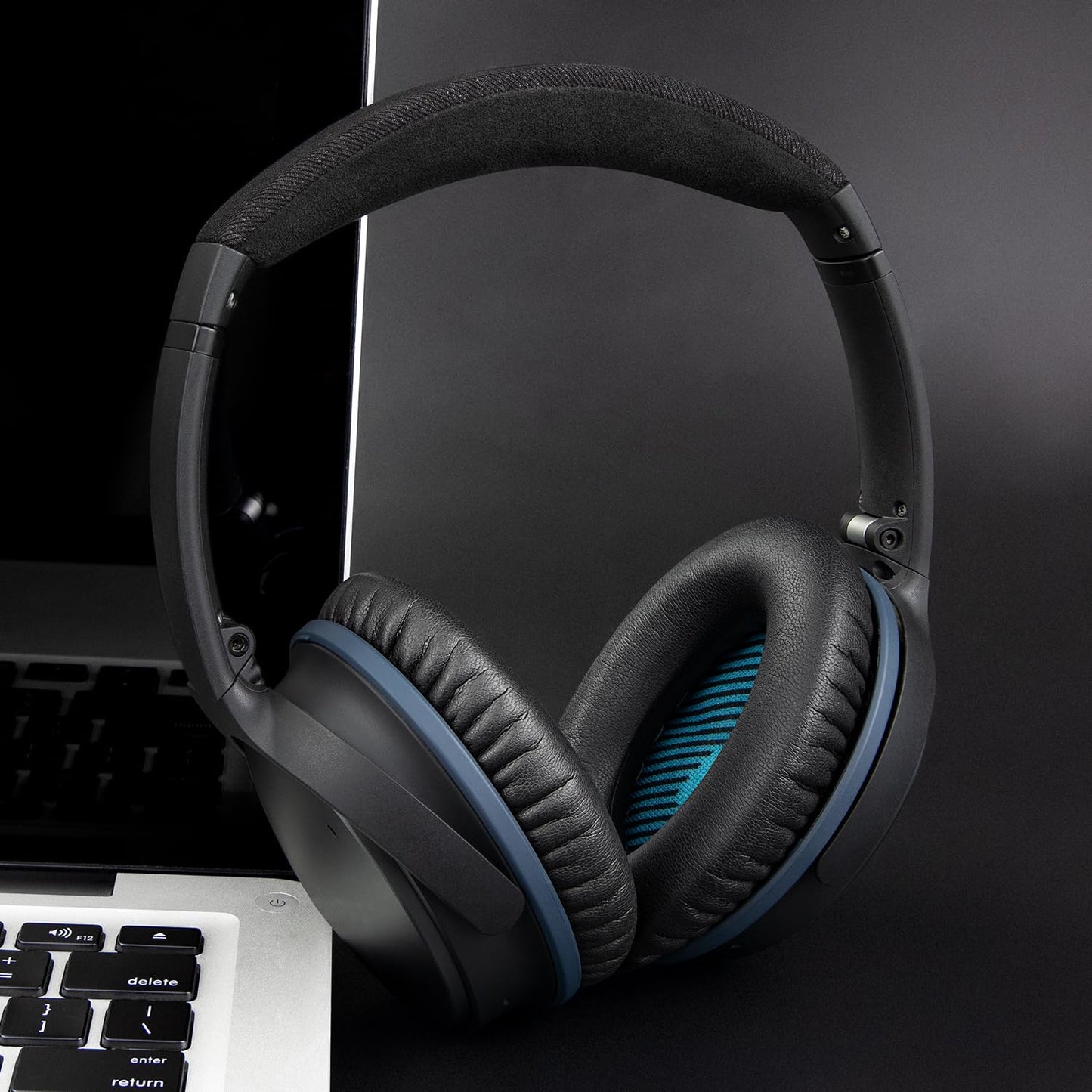 SoloWIT Earpads for Bose Headphones, for QuietComfort 15 (QC15) QC25 QC2 QC35 /Ae2 Ae2i / SoundTrue & SoundLink Around-Ear I,II Series - Black&Blue