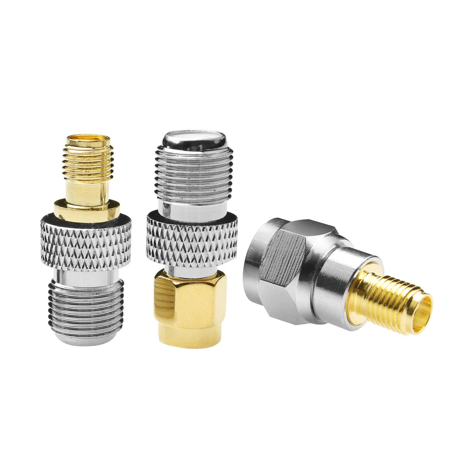 TJMD F-Type to SMA Male Female 3 Sets 9 Pcs RF Coaxial Coax Adapter Connector SMA to F-Type SMA Male to F Female F Female to SMA Female