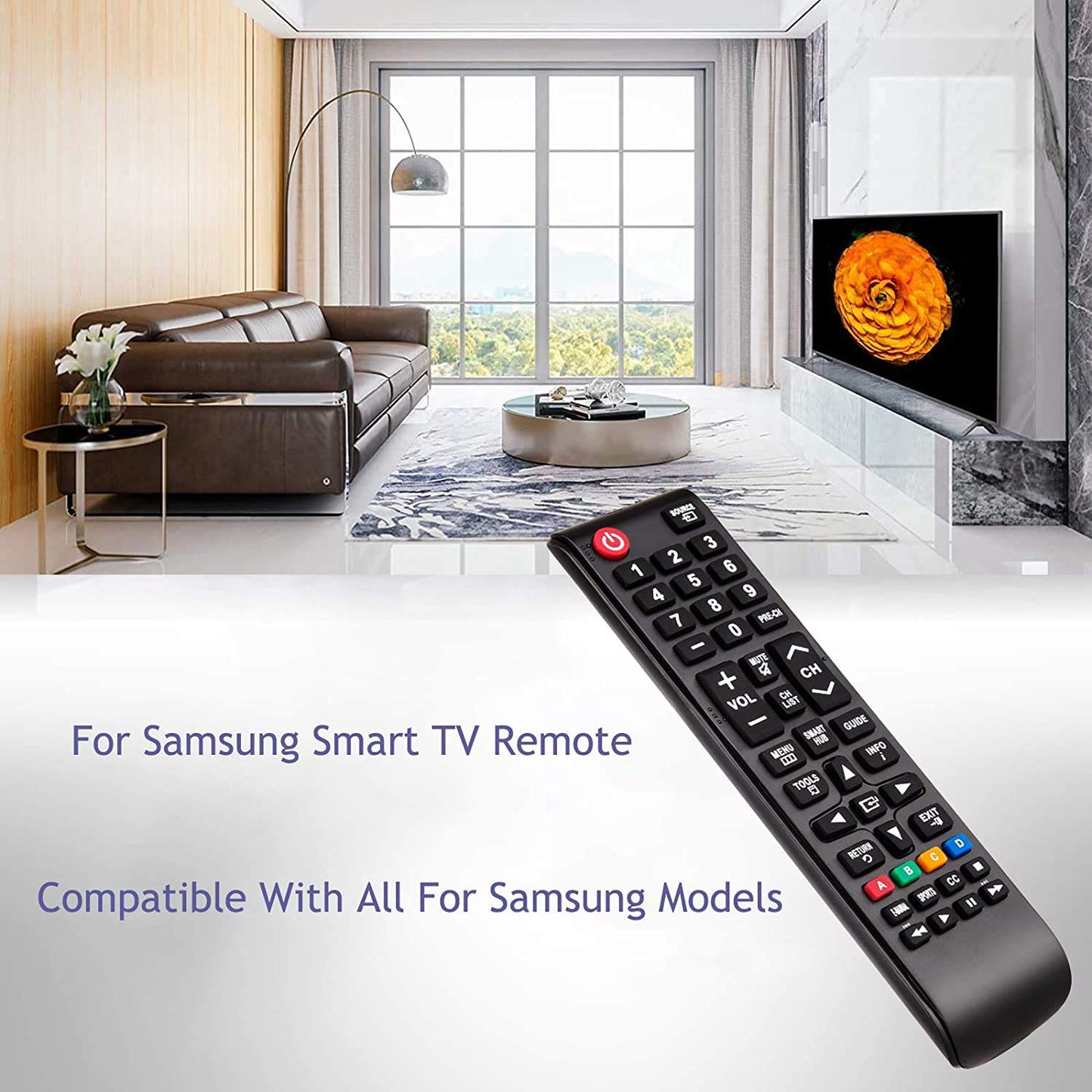 Universal Remote Control for Samsung Smart TV All Models LCD LED 3D HDTV Smart TV AA59 and BN59 Series BN59-01199F AA59-00786A BN59-01175N BN59-01301A