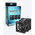 Scythe Wonder Tornado 120 PWN High-Performance Computer Case Fan,120mm x 25mm, Fluid Dynamic Bearing, 4-Pin Connector (2000RPM Black, 3)