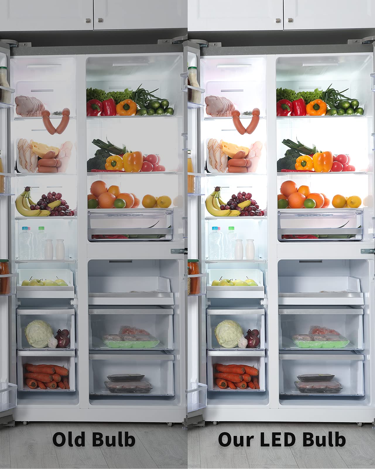 LED Refrigerator Light Bulbs 40 watt Equiv., 120V, Daylight 5000K, E26 Base