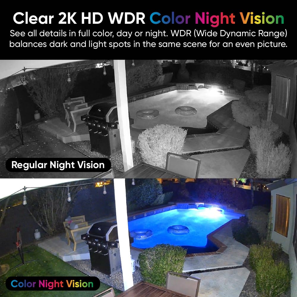 WYZE Duo Cam Pan Indoor/Outdoor IP65 2K 360° Pan/Tilt Smart Home Security Camera with Color Night Vision, Compatible with Alexa & Google Assistant