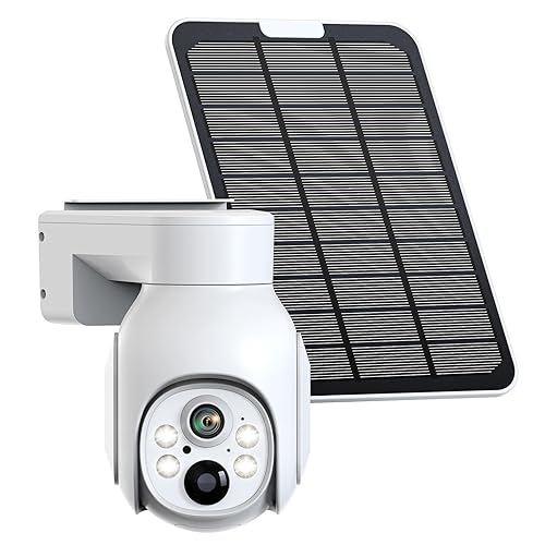 Camcamp 4MP Battery Powered WiFi Camera with Solar Panel, Spotlight, PTZ, 2-Way Audio, Smart Human Detection, Cannot Work Alone, Only Compatible SC23