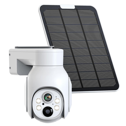 Camcamp 4MP Battery Powered WiFi Camera with Solar Panel, Spotlight, PTZ, 2-Way Audio, Smart Human Detection, Cannot Work Alone, Only Compatible SC23
