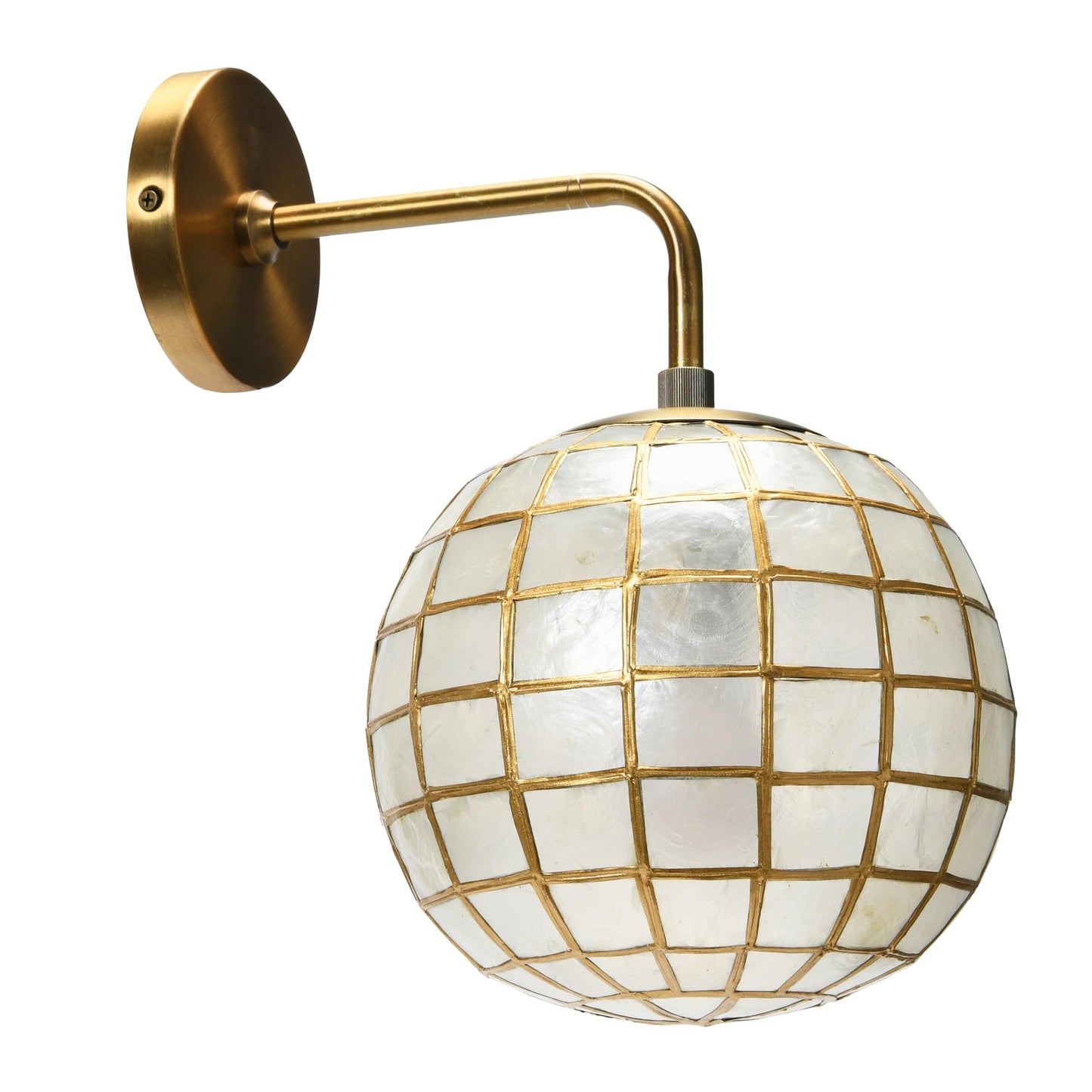 Metal Princess Capiz Wall Lamp