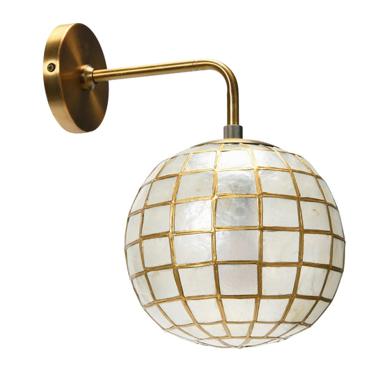 Metal Princess Capiz Wall Lamp