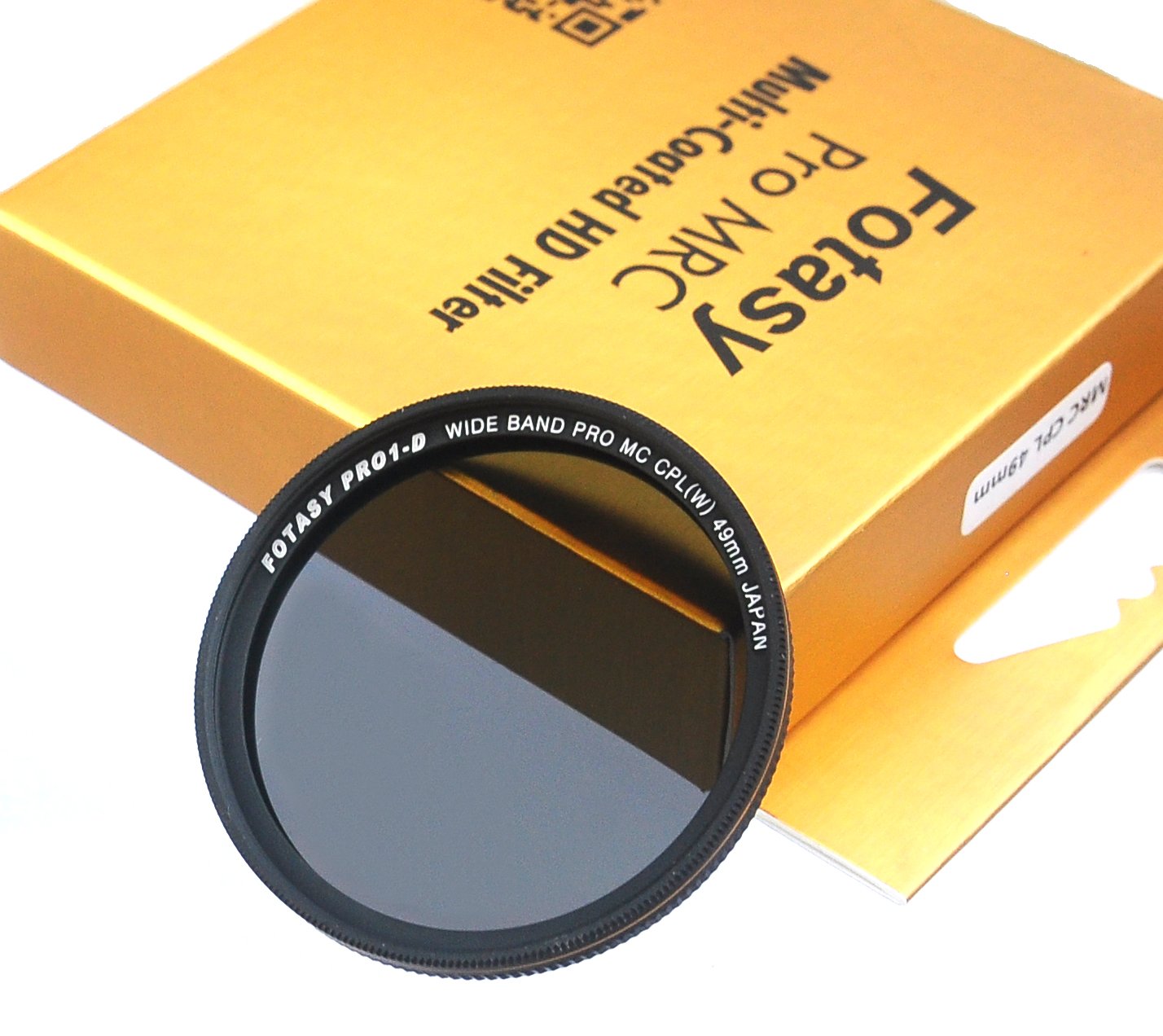 Fotasy 49mm Ultra Slim Circular PL Lens Filter, Nano Coatings MRC Multi Resistant Coating Oil Water Scratch, 16 Layers Multi-Coated 49mm CPL Filter