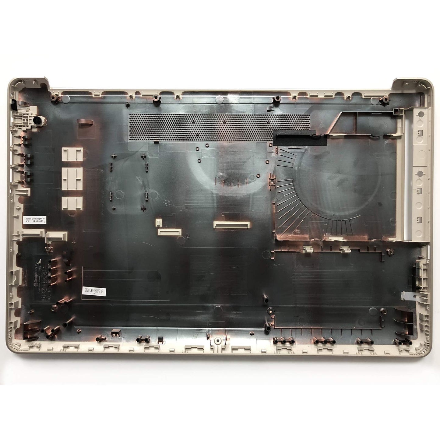 F-HONG Replacement for HP 17-BY/17T-BY/17-CA/17Z-CA/17-BY0007CY/17-BY006 17.3" Laptop Lower Base Bottom Case Cover Assembly, Aluminum, Pale Gold