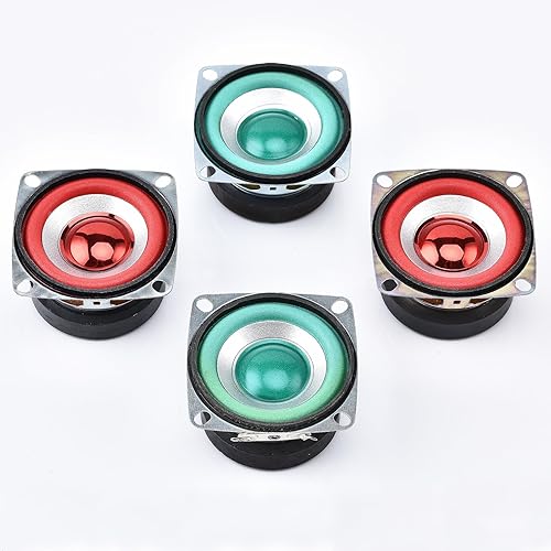 Cylewet 4Pcs 2" Diameter 52mm 3Ohm 5W Full Range Stereo Woofer Loudspeaker Audio Speaker for Arduino (Pack of 4) CYT1124