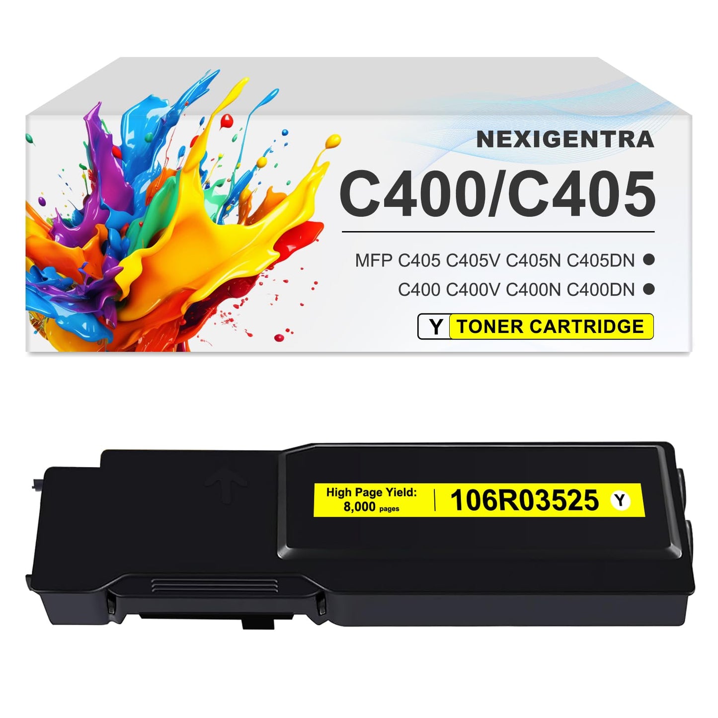 VersaLink C400 C405 106R03525 Toner Cartridge Yellow High Yield Compatible for Xerox Versa Link C400 C400D C400DN C405 C405N C405DN Printer (8,000