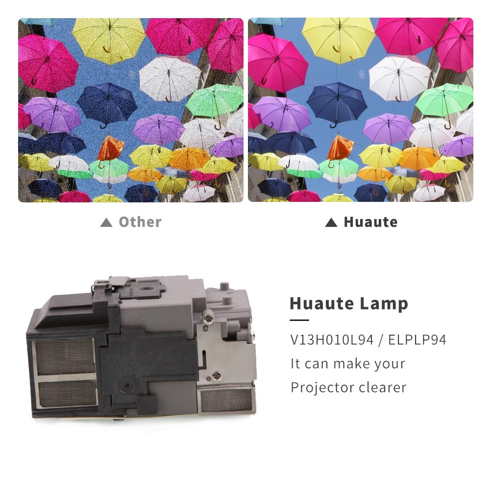 Huaute V13H010L94 Replacement Projector Lamp with Housing for Epson ELPLP94 PowerLite 1781W 1780W 1785W 1795F/ EB-1780W EB-1781W EB-1785W Projector