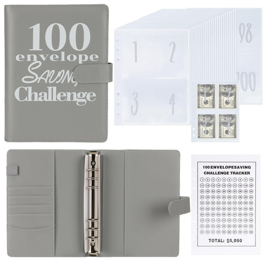 NICOOTH Money Saving Binder 100 Envelope Savings Challenge Book Save $5050