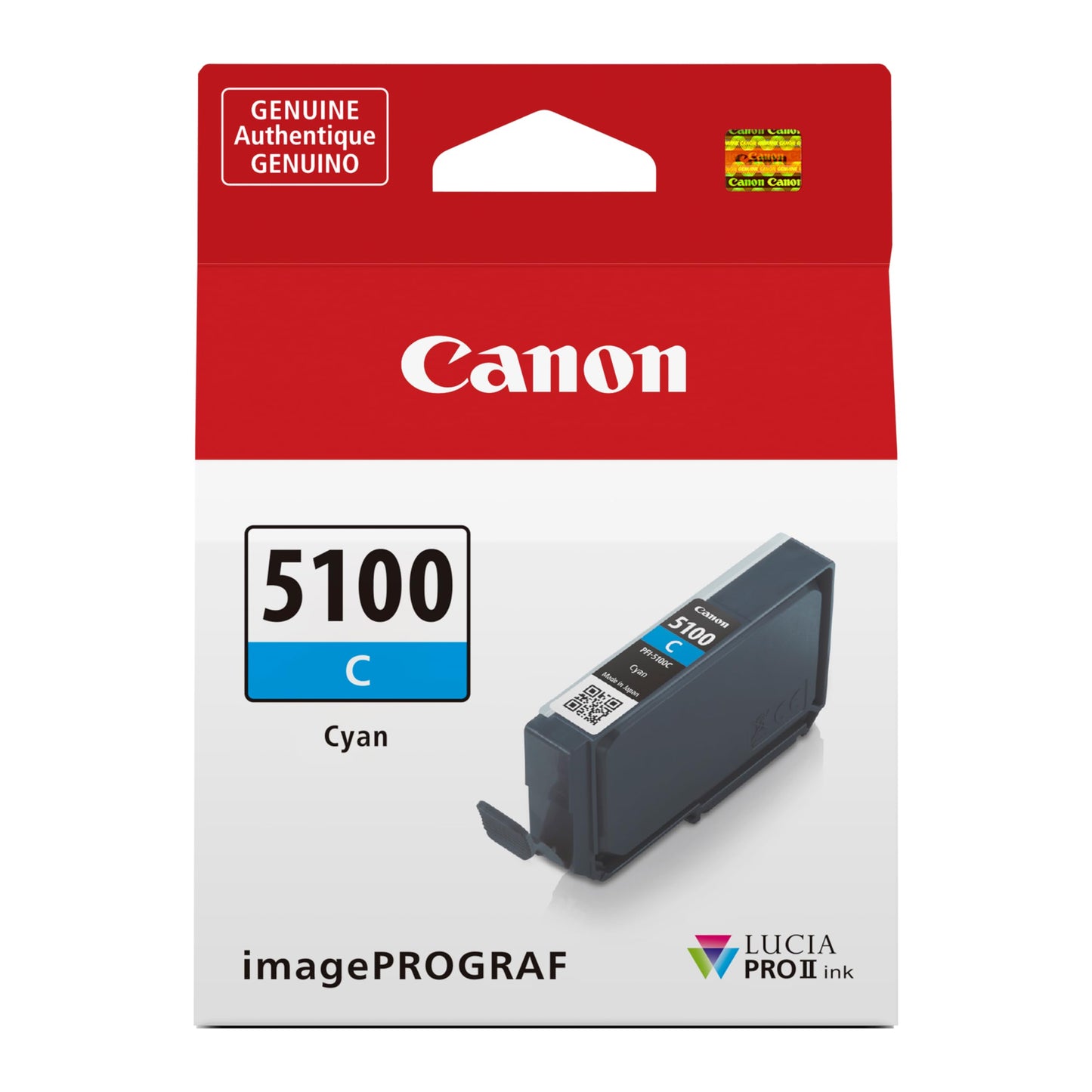 Canon PFI-5100 Genuine Cyan Ink Tank, Compatible with ImagePROGRAF PRO-310 Printers