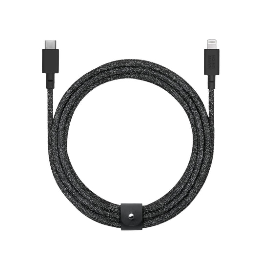 Native Union Belt Charge/Sync XL Lightning Cable 10ft Cosmo (Black) Charge/Sync Cables