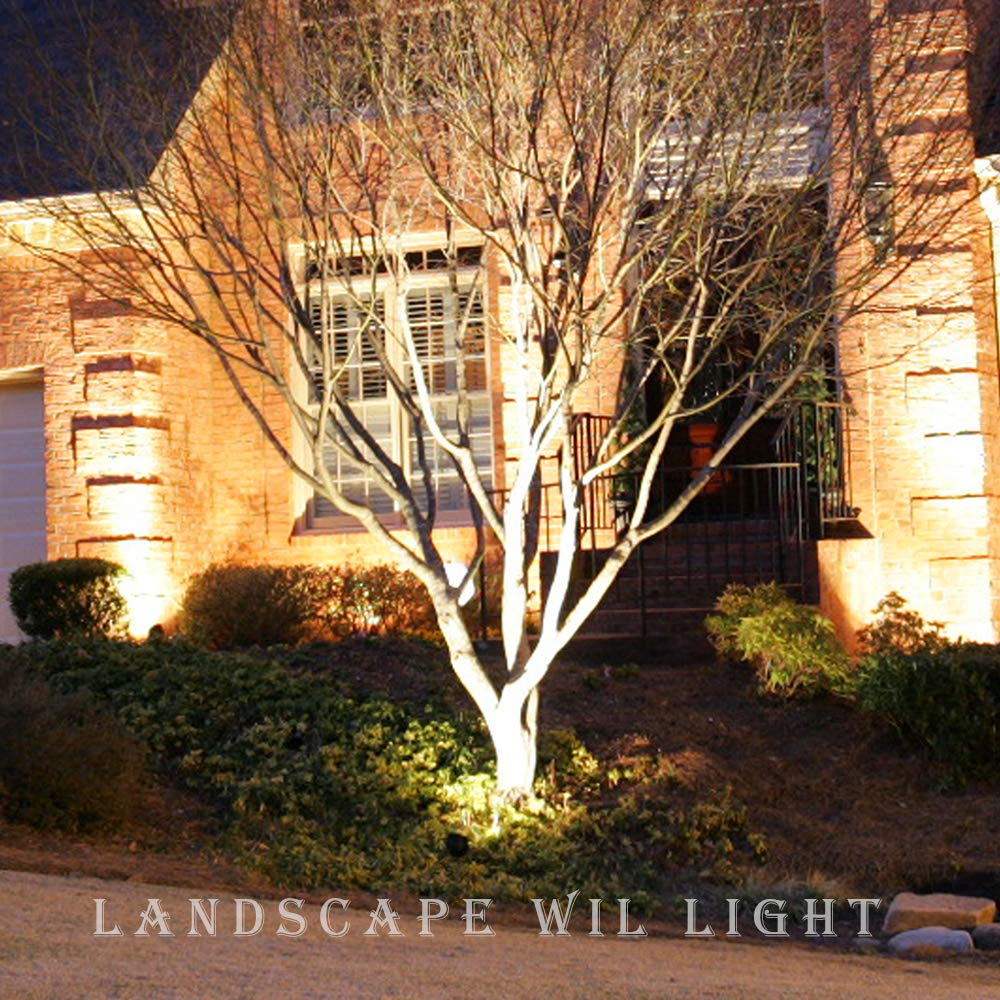 Lumina Lighting 12V Low Voltage Landscape Lighting PVC Adjustable Black Well Light for Yard,Garden,Lawn,Flower Bed or Tree Inground Light with Glass