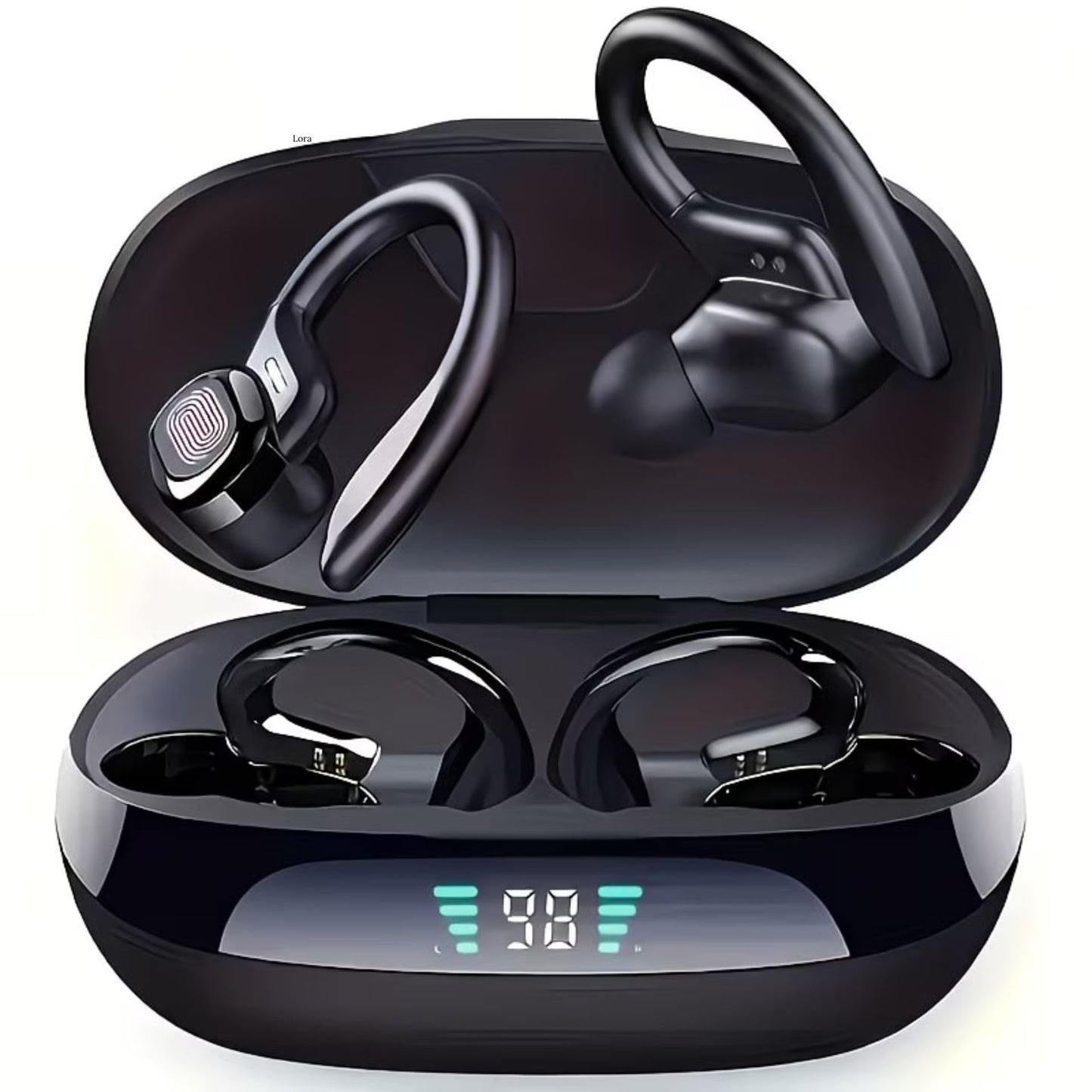 Audance Wireless Sport Earbuds with Ear Hooks, Bluetooth 5.4 Secure Fit Ear Buds for Running & Gym, Sweatproof IPX7, 50H Playtime Charging Case, 4-Mic