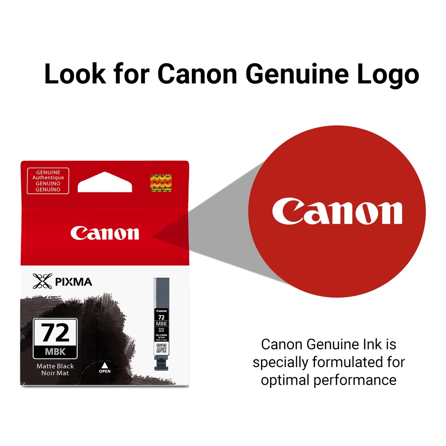 Canon PGI-72 Genuine Matte Black Ink Tank, Compatible with PIXMA PRO-10 Printers