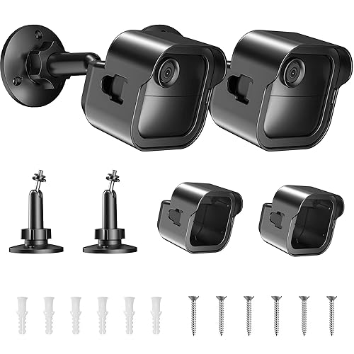 Rhorawill Wall Mount for All - New Blink Outdoor Camera, 2 Pack Weatherproof Protective Housing with Charging Port, 360° Adjustable Bracket for Blink