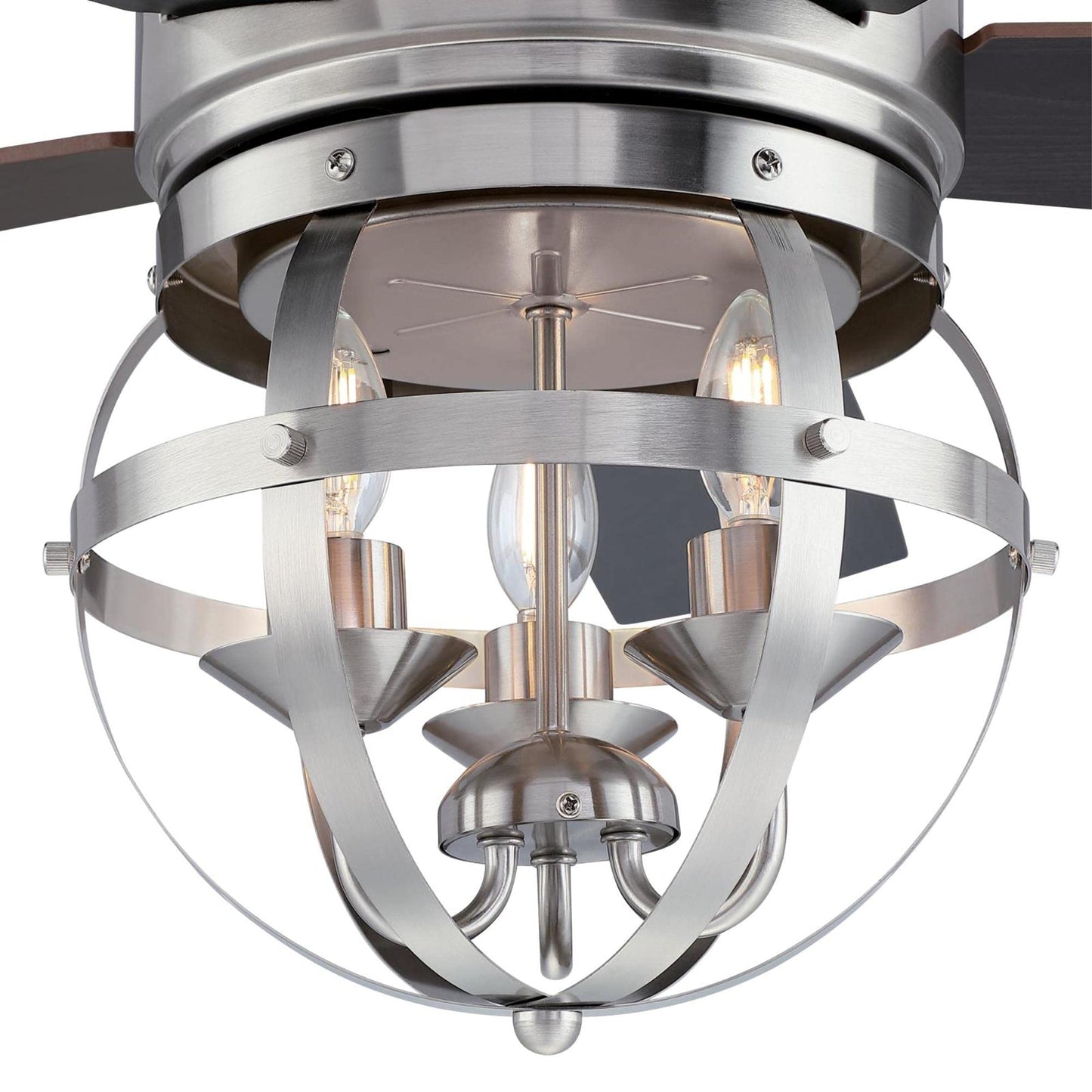 Westinghouse Stella Mira Ceiling Fan with LED Light, 52 in, Brushed Nickel