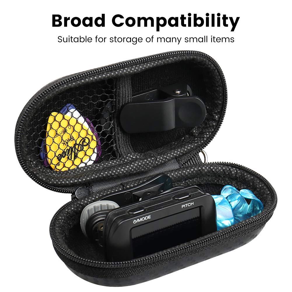 Earbud Case, RISETECH Earphone Carrying Case Holder EVA Headphone Storage Bag Small Zipper Pouch Compatible for EarPods, AirPods, Beats Flex