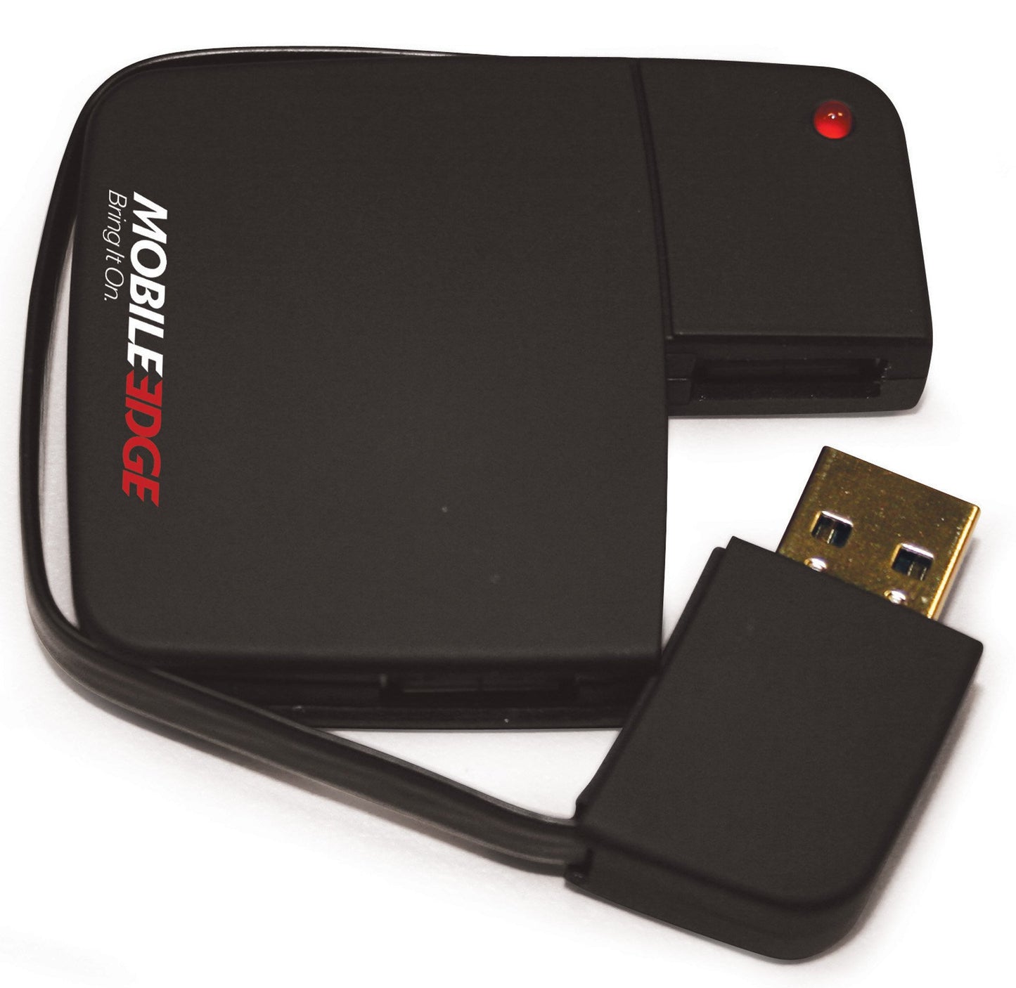 Mobile Edge 4 Port USB Hub with Wrap-Around Cable for Laptops and Desktops MEAH04