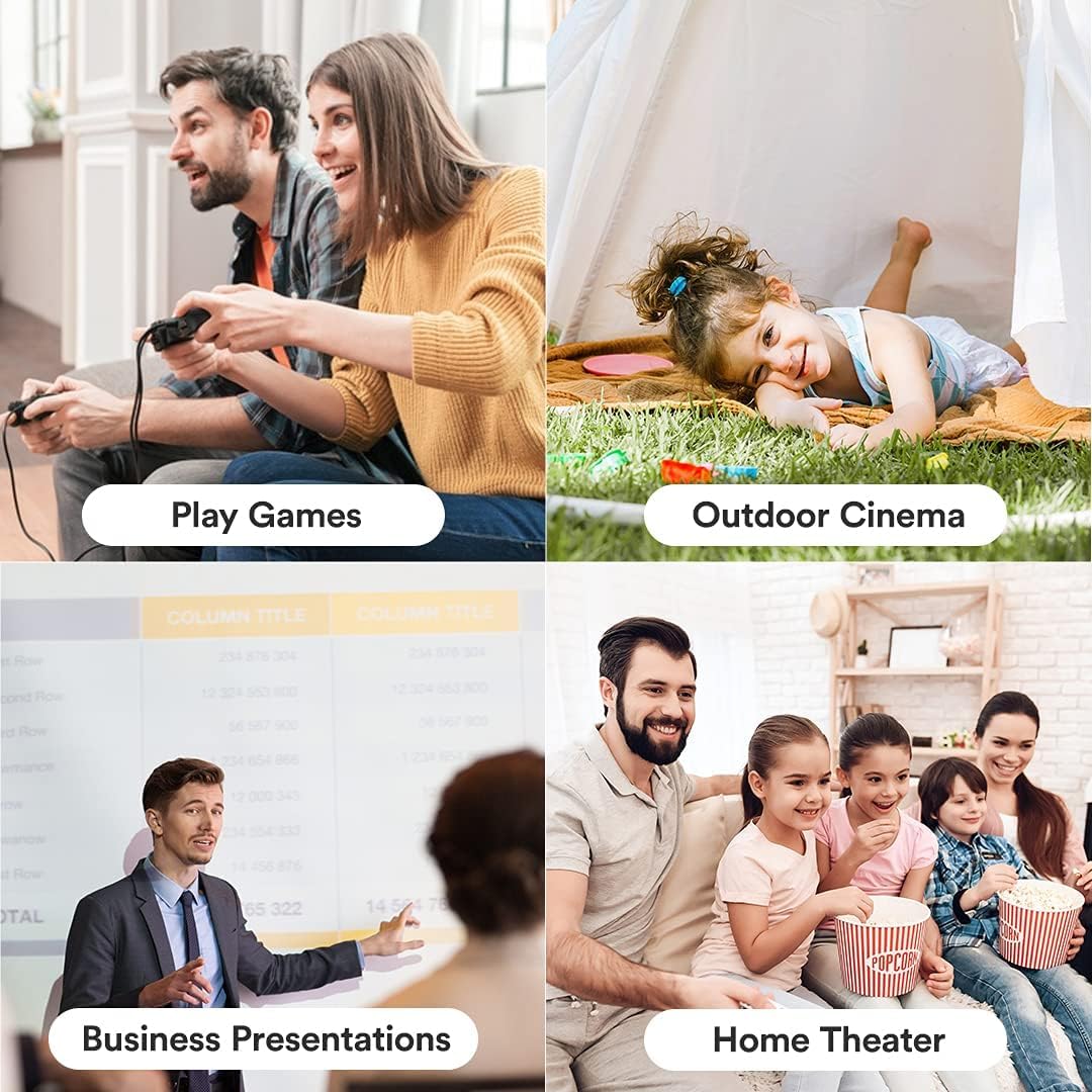 Core Innovations 150" LCD Home Theater Projector (White)