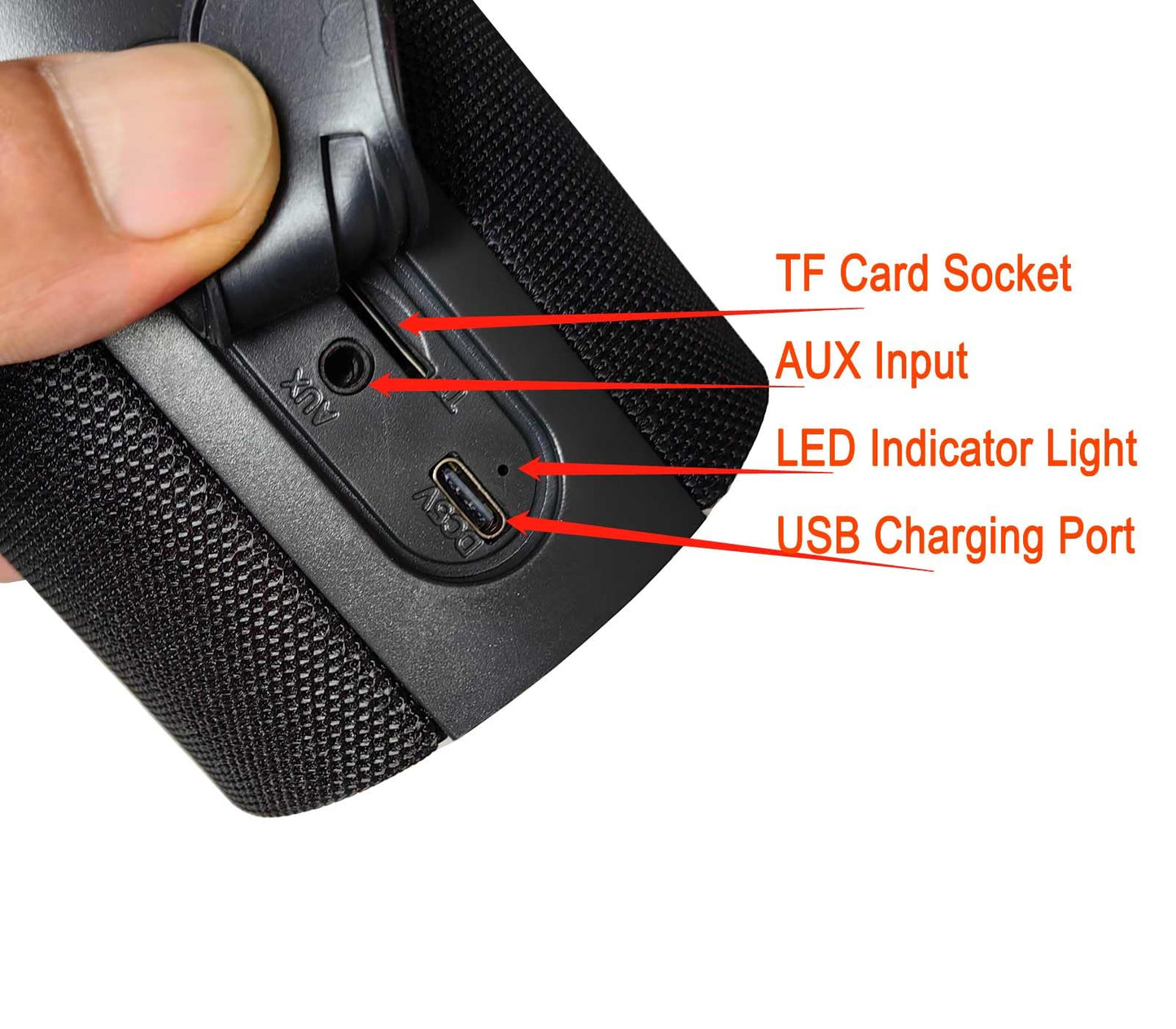 Magnetic Bluetooth Speaker - Portable Stereo Sound with FM Radio, TF Player, 360° Surround Sound, and IPX5 Waterproof Design,Over 15Hrs Playtime