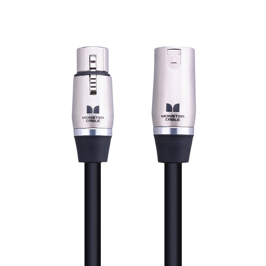 Monster Prolink Performer 600 Microphone Cable - Engineered with Custom XLR Connectors, Microfiber Dielectric, Duraflex Jacket, and Carbon Polymer