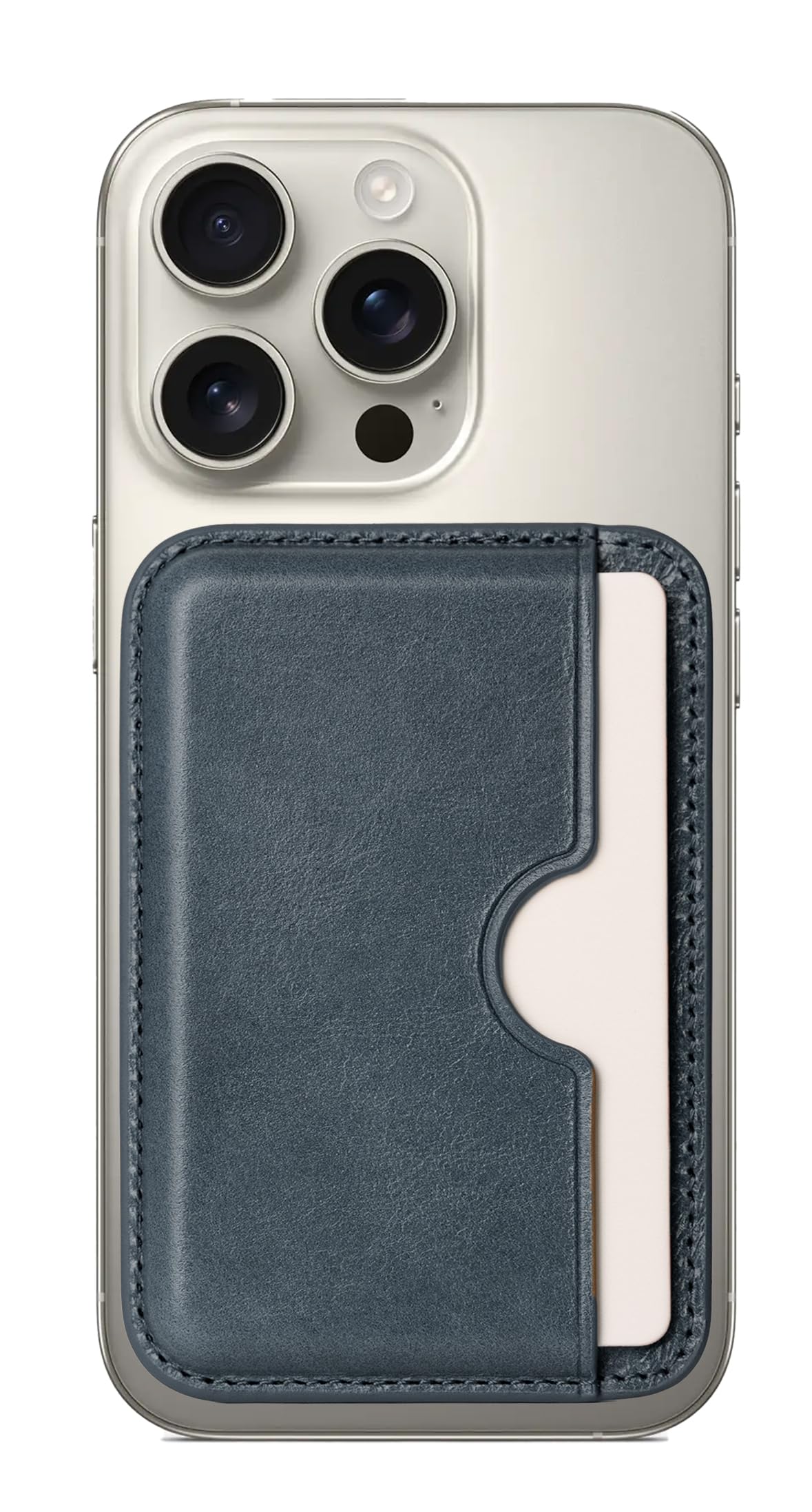 Le Pelle - Handcrafted Italian Leather Card Wallet - [Compatible with MagSafe] - [Slim and Strong Magnetic] - [2-Card Holder] - for iPhone